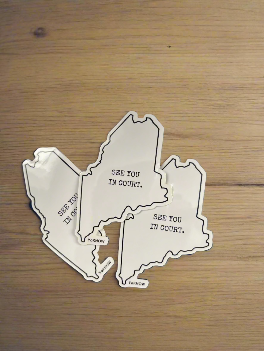 See You In Court Sticker