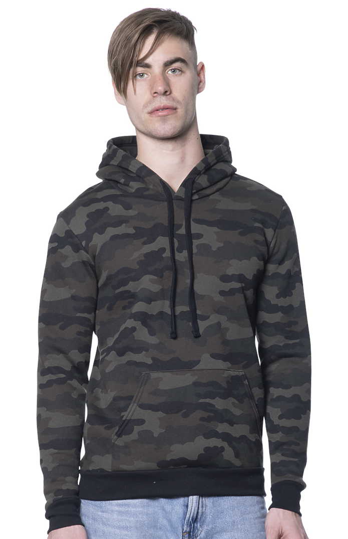 Harris Walz Not Weird Camo Fleece Pullover Hoodie